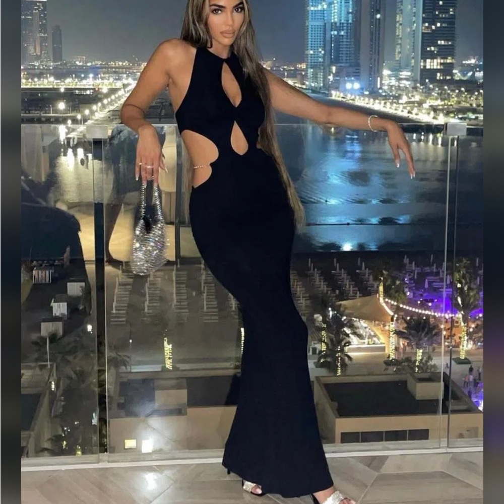 I.AM.GIA Black Cutout Maxi Dress